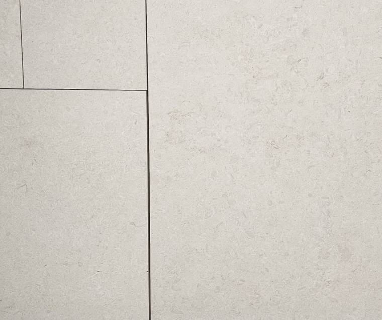 Close-up of Damascus Limestone Pavers surface colour and texture — Natural Stone Paving