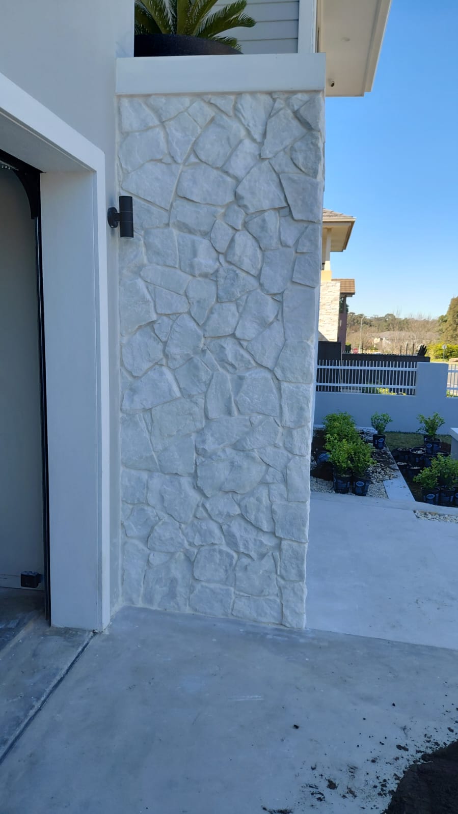 Completed wall detail